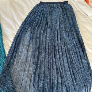 BCBGMaxAzria Blue Maxi Flowy Skirt